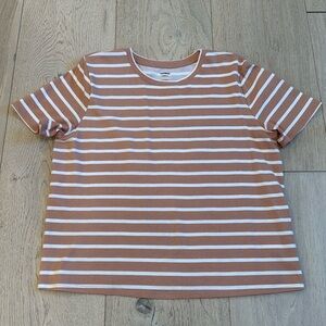 Express Stripped Skimming Tee in Size Medium